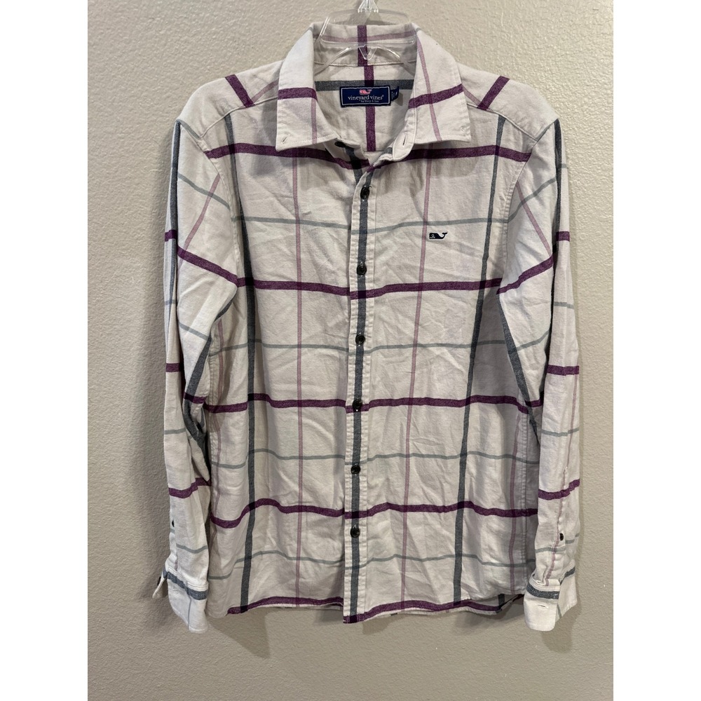 Vineyard Vines Plaid Button Down‎ Flannel Shirt Casual Mens